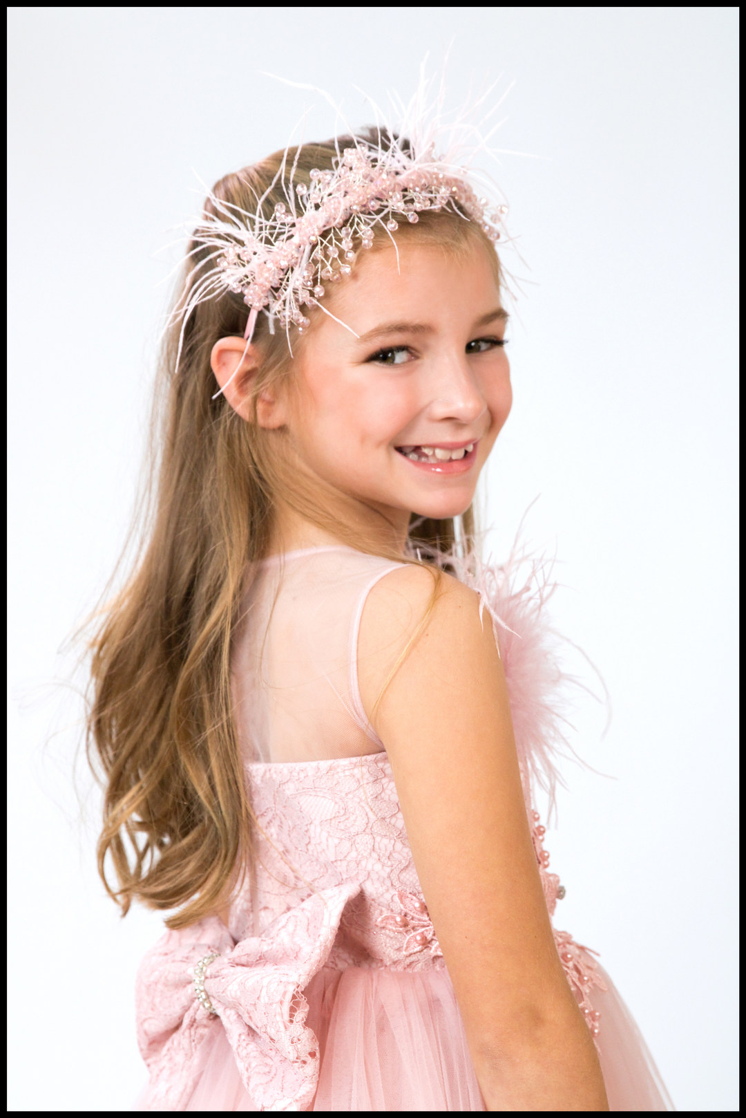 ACHILLEA lace and tulle ball gown Little Fiori