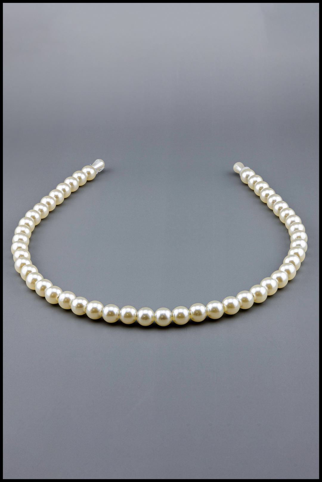 Elegant Classic White Pearl Headband for Flower Girls by Little Fiori
