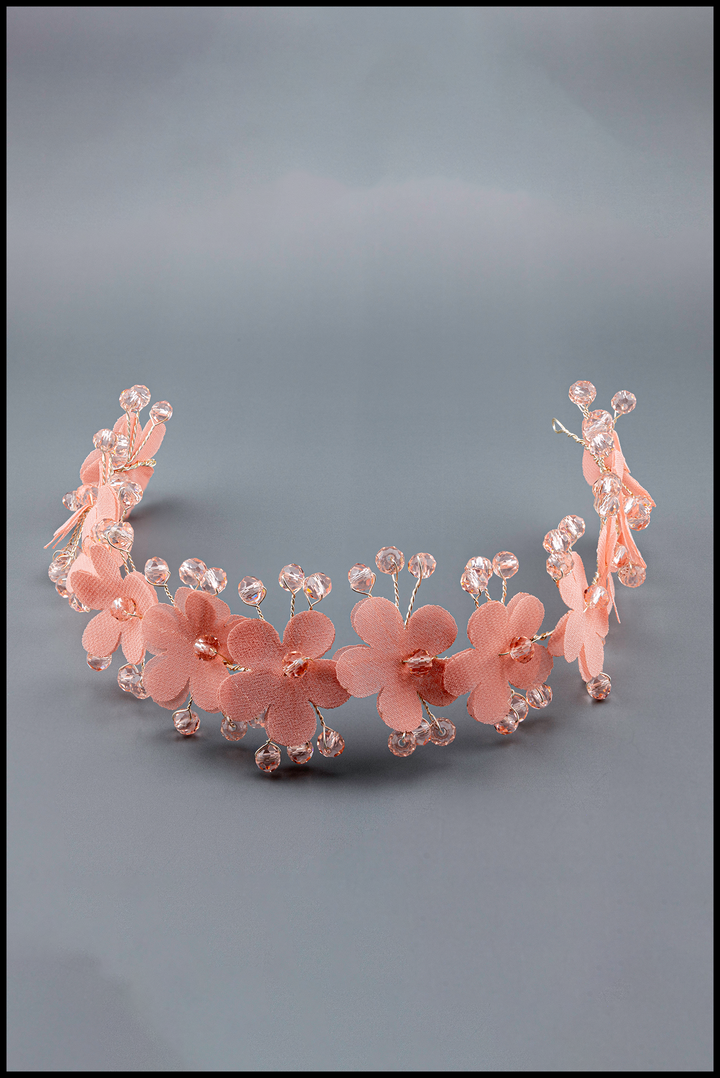 Elegant Fiori Floral Tiara and Flower Hair Crown for Girls