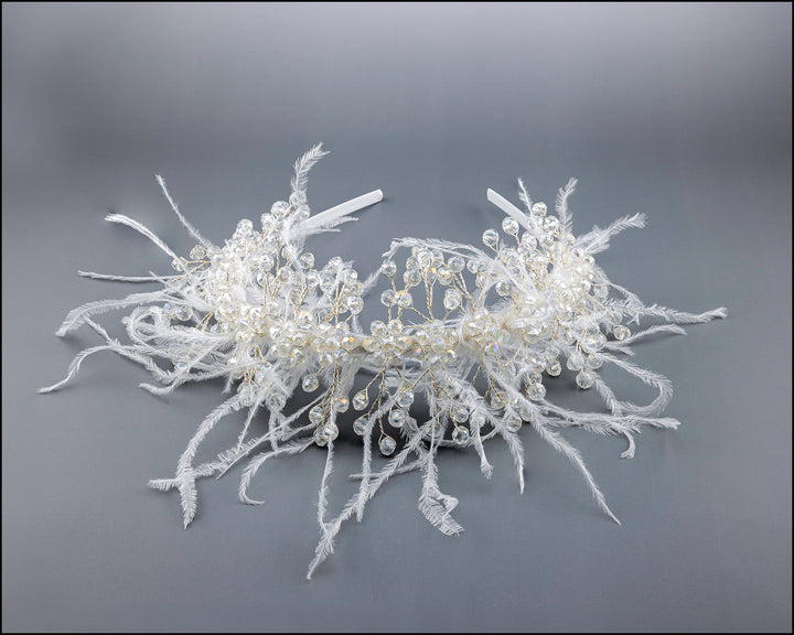 FUR CRYSTAL HEADBAND LITTLE FIORI