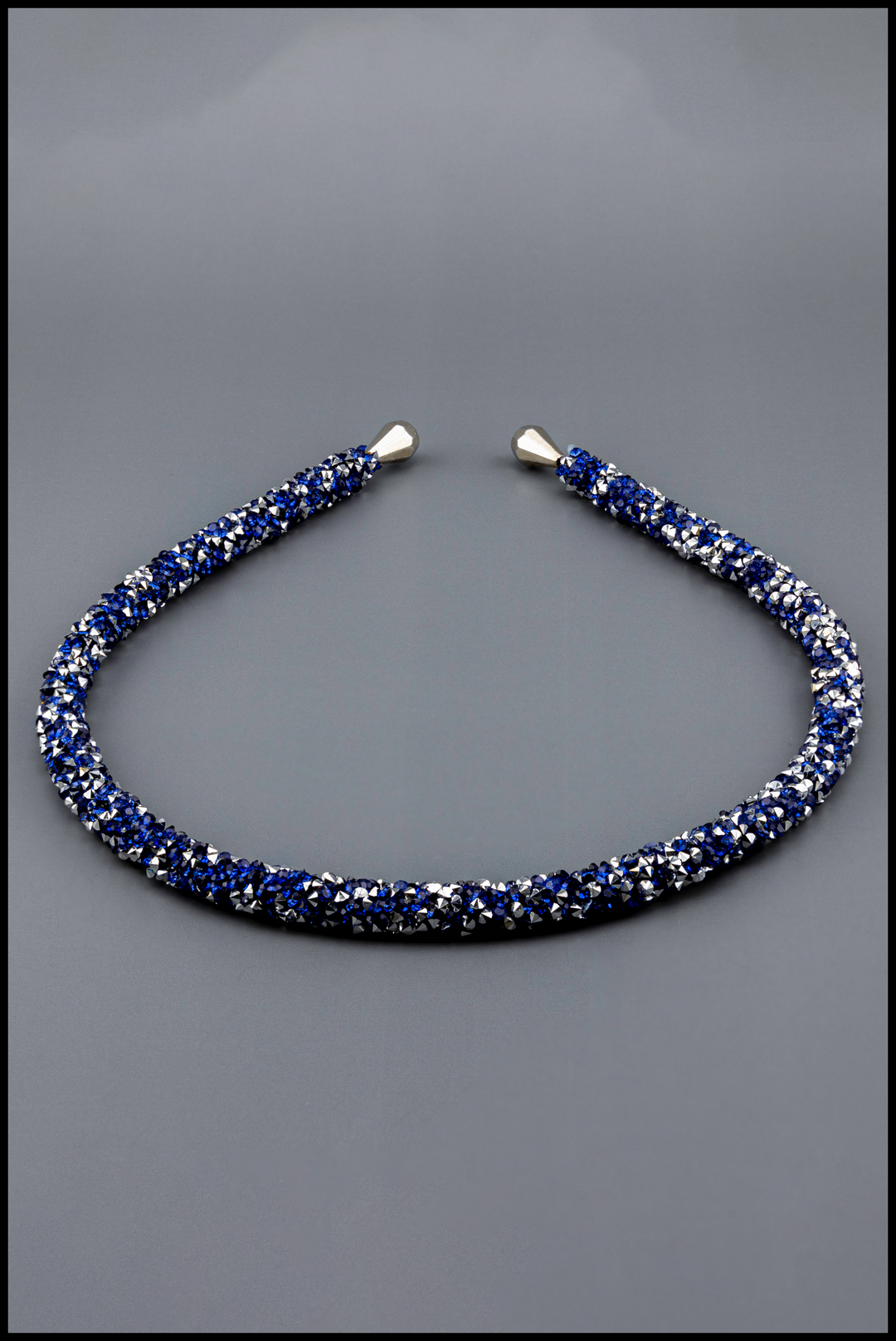 Hand-Beaded Blue Galaxy Themed Headband for Girls by Little Fiori