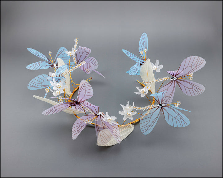 Hand-Crafted Butterfly Tiara and Bridal Hair Crown by Little Fiori