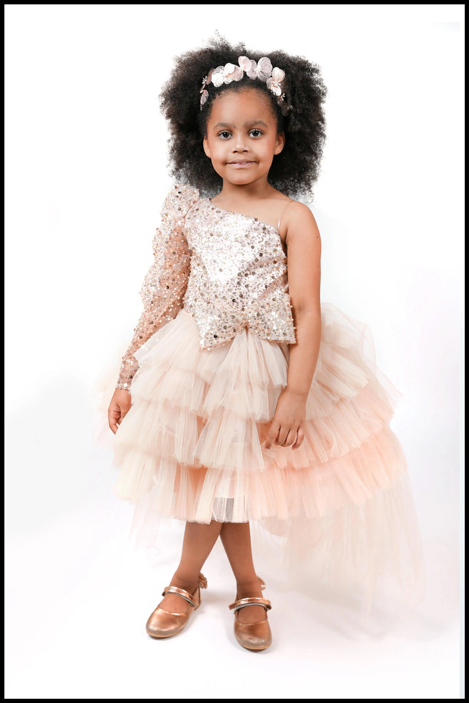 Off Shoulder Sequin Tulle Ball Gown Courture Candy Dress – LITTLE