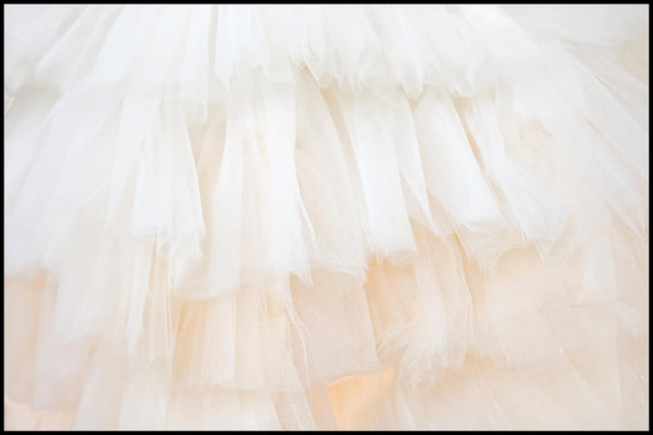 LYCORIS ruffled net dress LITTLE FIORI