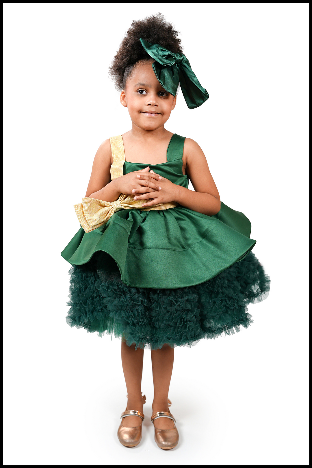 Viridiflora neckline dress Little Fiori
