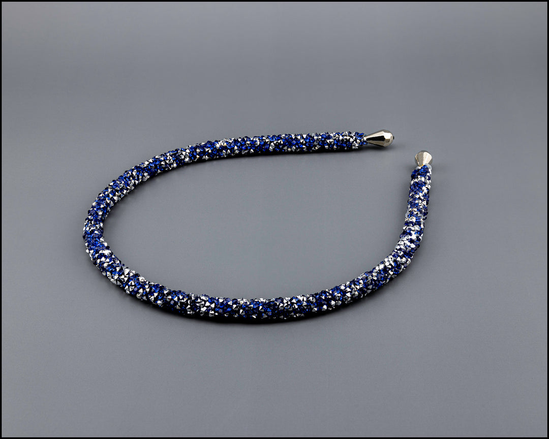 blue beaded headband