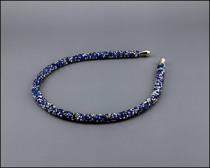 blue beaded headband