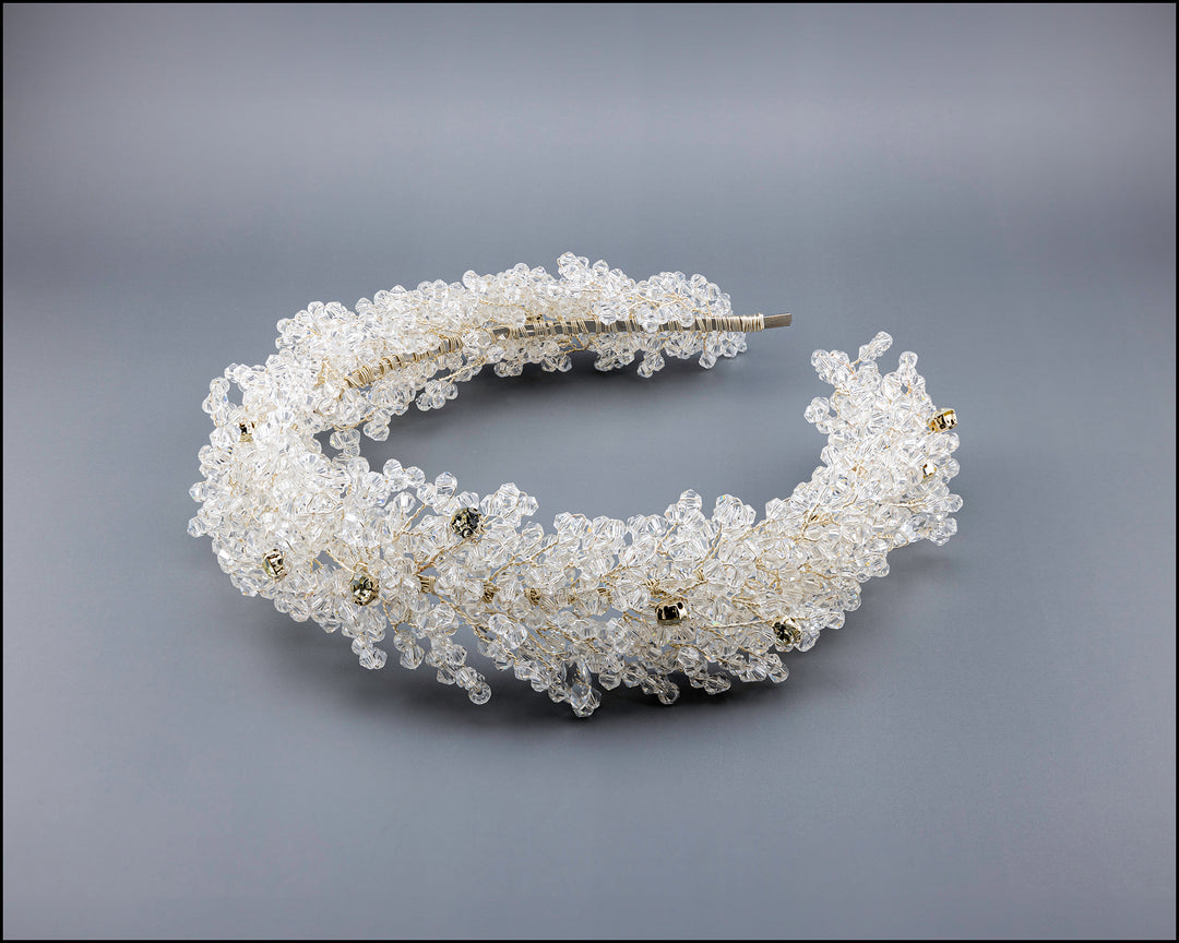 crystal headband wedding