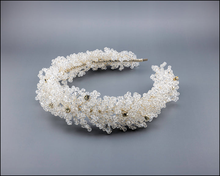 crystal headband wedding
