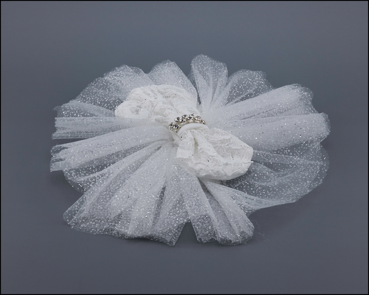 hair clip with bow white