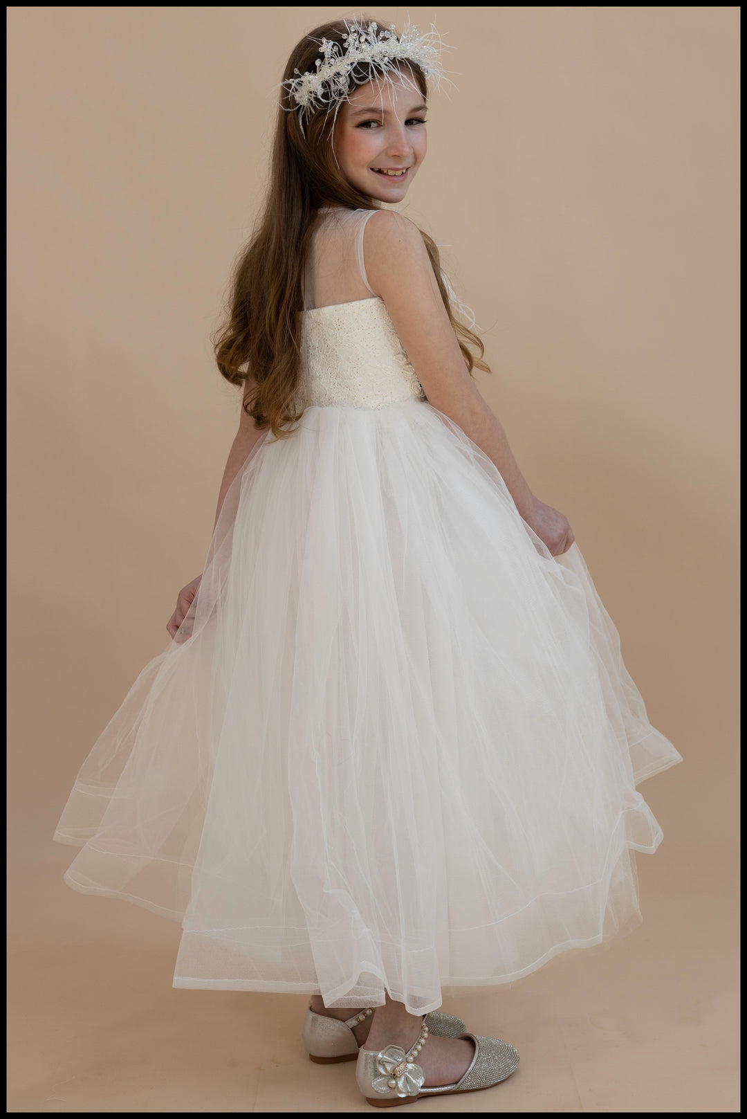 lace and tulle ball gown