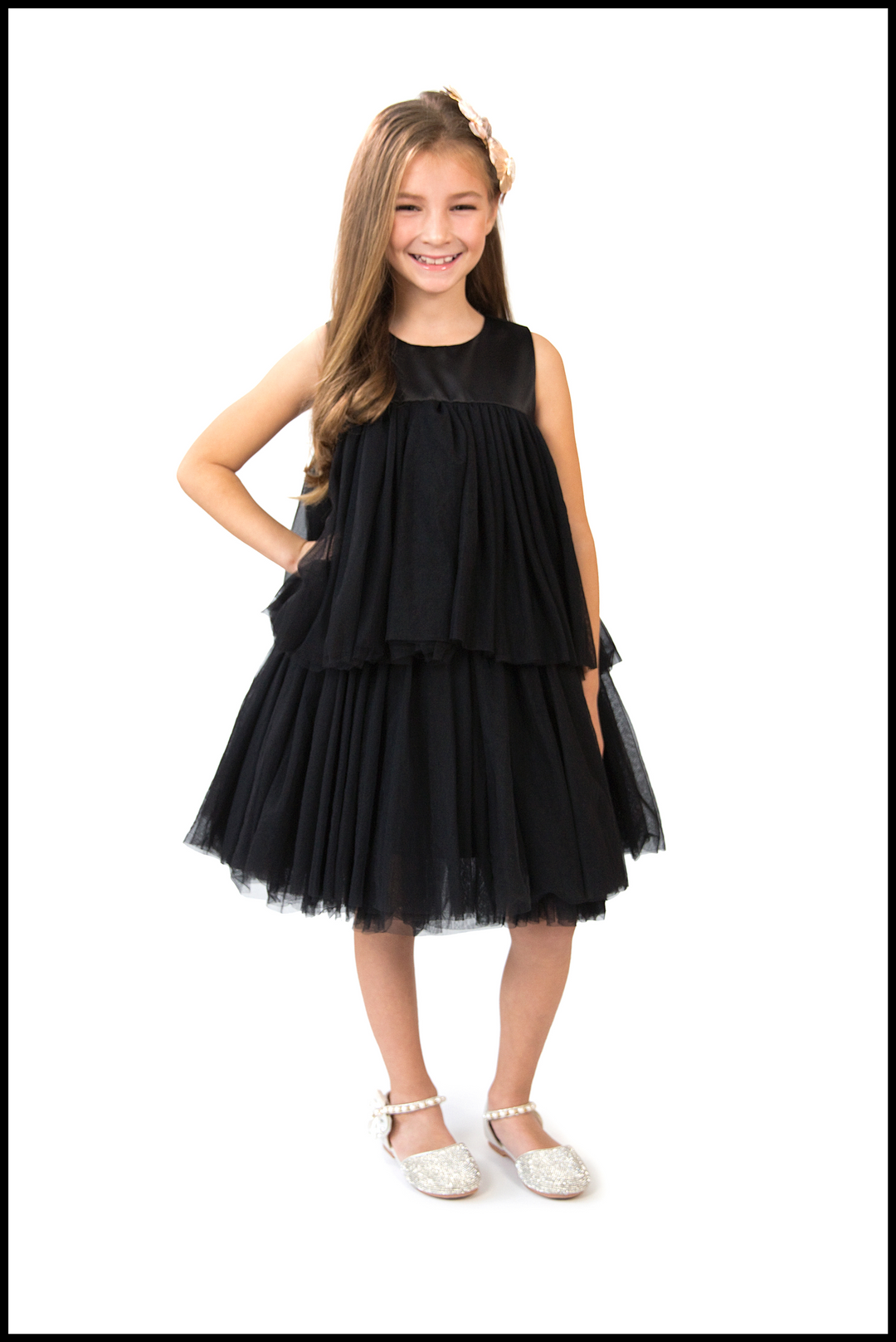 tiered tulle dress